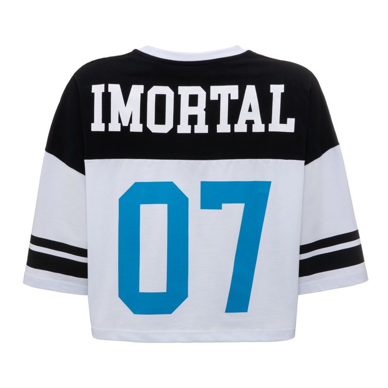Cropped Grêmio Oversized Feminino Oficial Imortal Tricolor