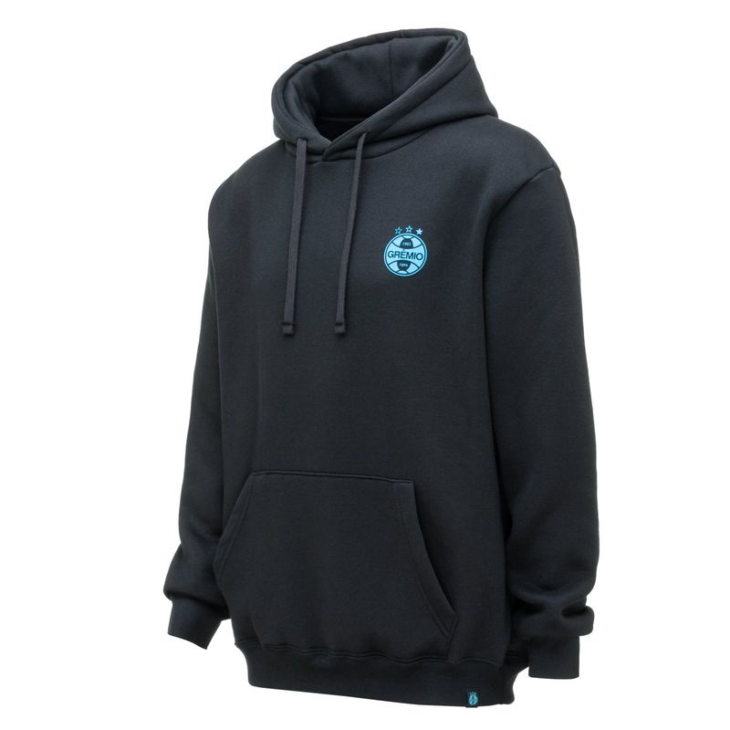 Moletom Grêmio Canguru Preto Imortal Tricolor