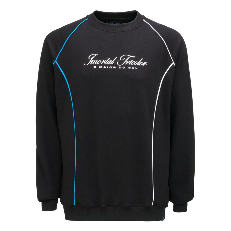 Moletom Grêmio Preto Oficial Masculino Imortal Maior do Sul