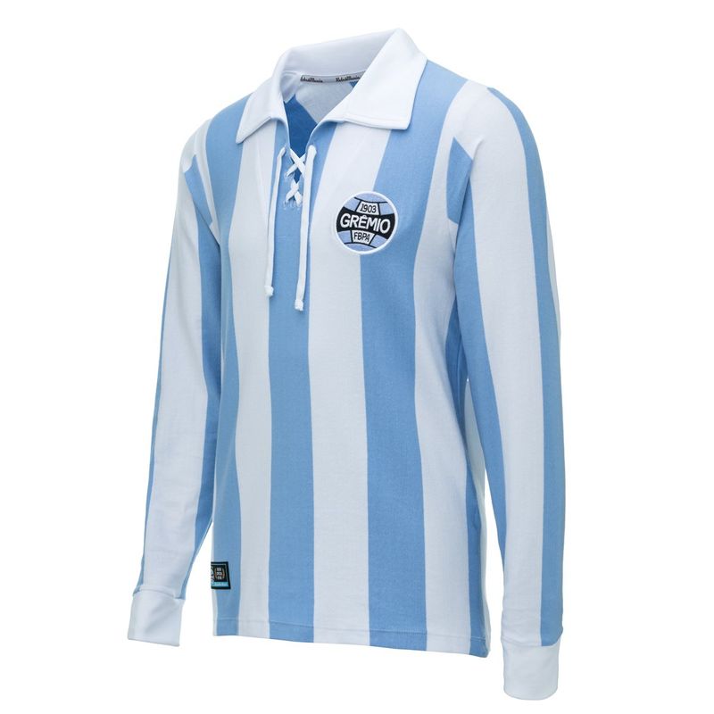 Camisa Grêmio Retrô Primeiro Manto 1917 Manga Longa Masculina