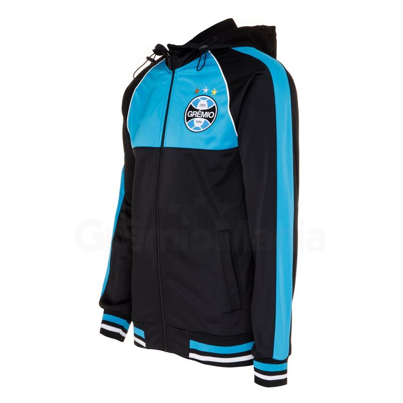 Jaqueta Grêmio Masculina Trilobal com Capuz Oficial Imortal Tricolor