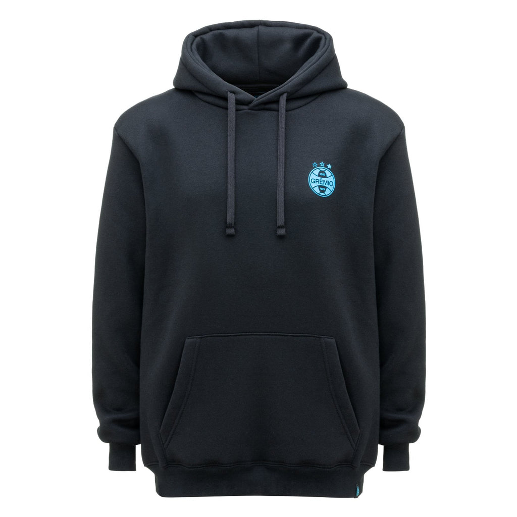 Moletom Grêmio Canguru Preto Imortal Tricolor