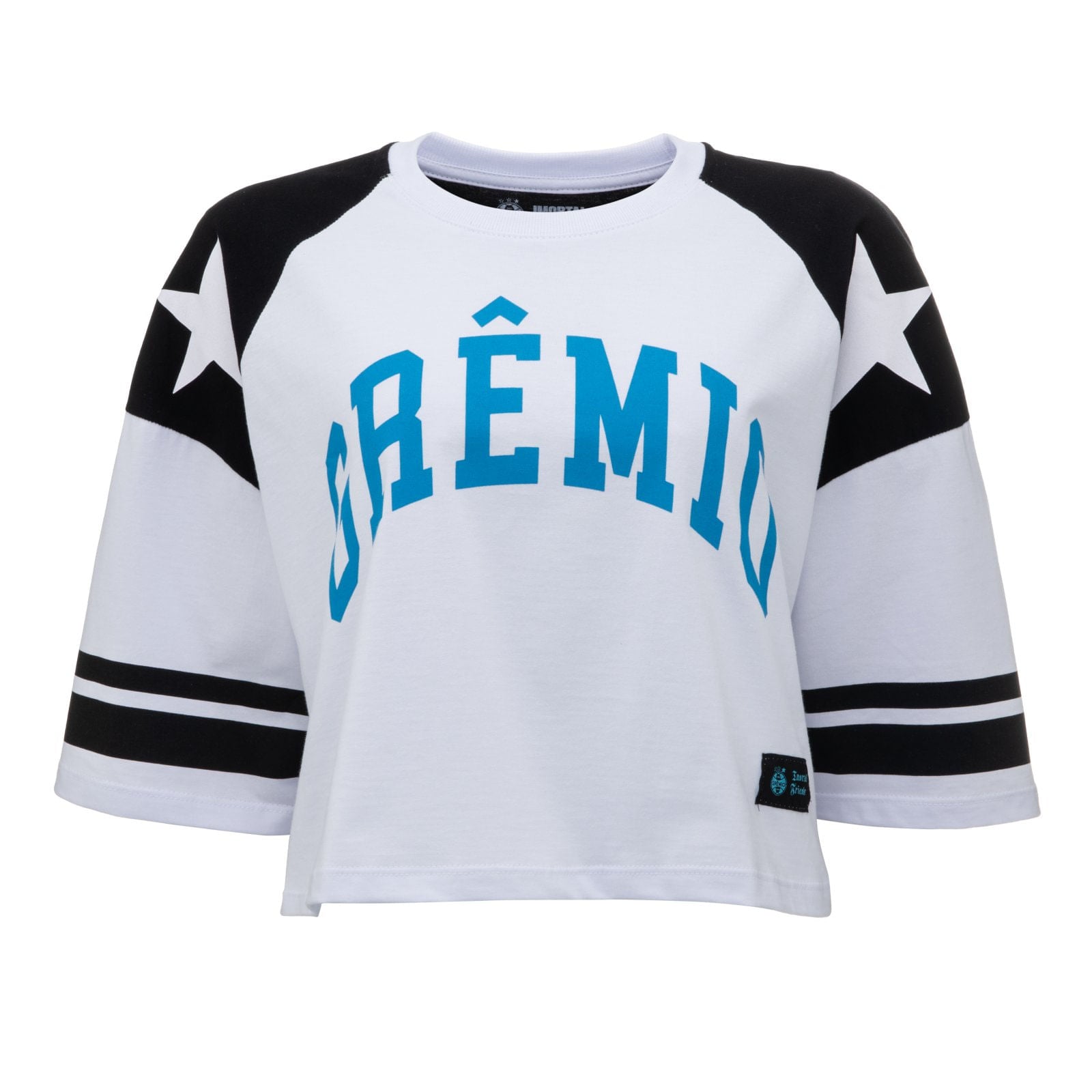 Cropped Grêmio Oversized Feminino Oficial Imortal Tricolor